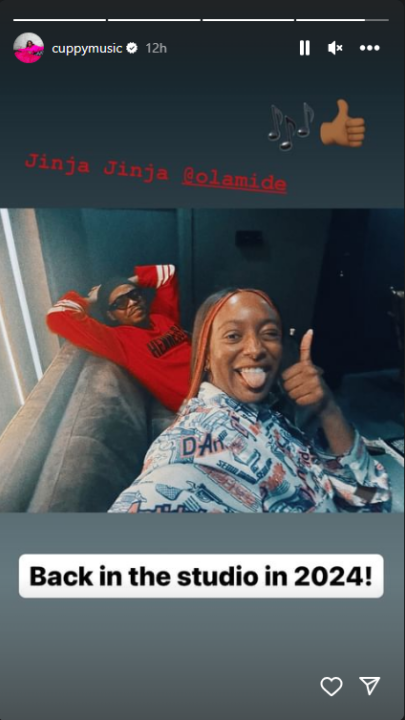 Dj Cuppy Hints At A New Project After Linking With Olamide In The Studio, Yours Truly, News, May 15, 2024