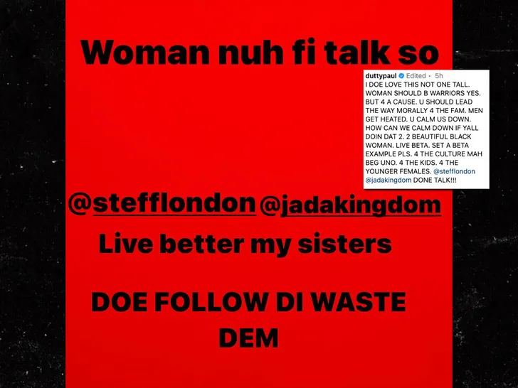 Sean Paul Steps In To Help End Steff London And Jada Kingdom Beef, Yours Truly, News, May 9, 2024