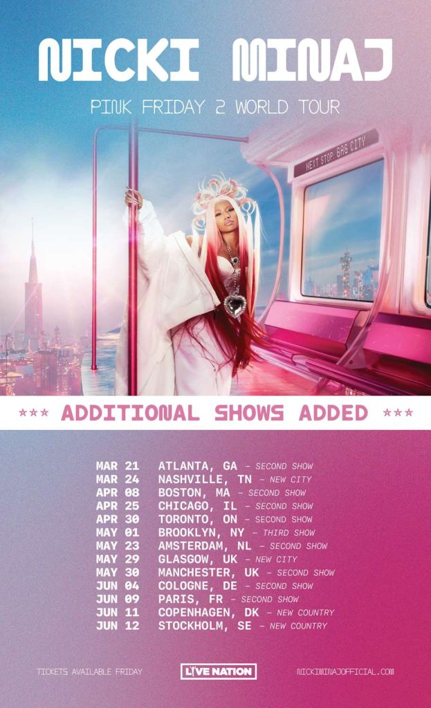Nicki Minaj Set To Include 13 New Shows In Upcoming World Tour, Yours Truly, News, May 2, 2024