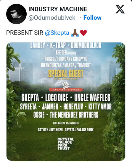 Odumodublvck, Uncle Waffles, And Other Artists Slated To Perform At Skepta’s Big Smoke Festival 2024, Yours Truly, News, May 15, 2024