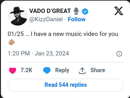 Kizz Daniel Gearing Up To Drop A New Music Video, Yours Truly, News, May 13, 2024