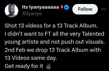 Iyanya Gears Up To Release His 13-Track Album With Accompanying Visuals, Yours Truly, News, May 14, 2024