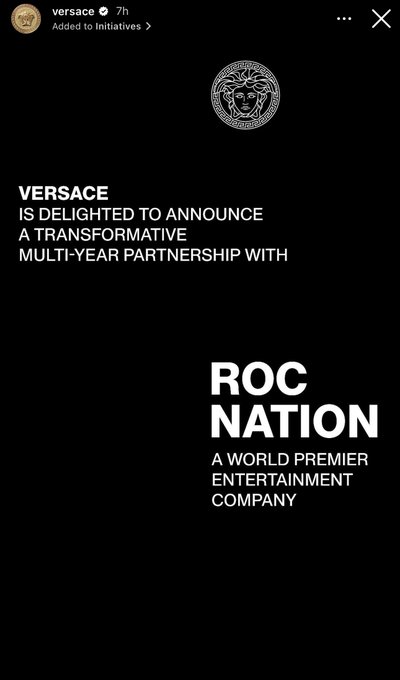 Jay-Z'S Roc Nation Teams Up With Versace In New 'Transformative' Partnership, Yours Truly, News, May 10, 2024