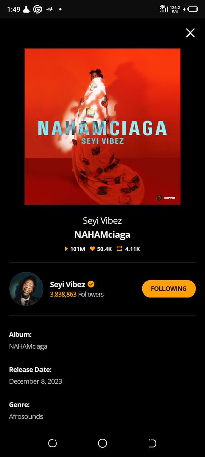 &Quot;Nahamciaga&Quot; By Seyi Vibez Reaches A New Peak On Audiomack, Yours Truly, News, April 28, 2024