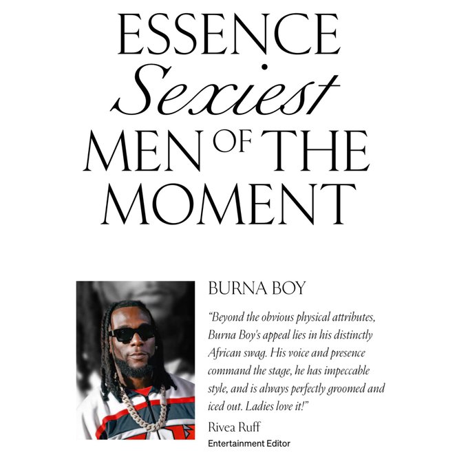 Burna Boy Appears On Essence'S Sexiest Men Of The Moment List, Yours Truly, News, May 2, 2024