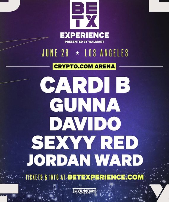 Davido, Cardi B And Sexyy Red Billed As Headliners For The Bet Experience 2024, Yours Truly, News, April 29, 2024
