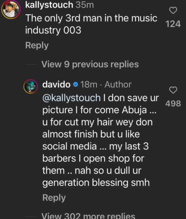 Davido Reacts To Trolling From An Abuja-Based Barber, Igniting A Social Media Controversy, Yours Truly, News, May 18, 2024